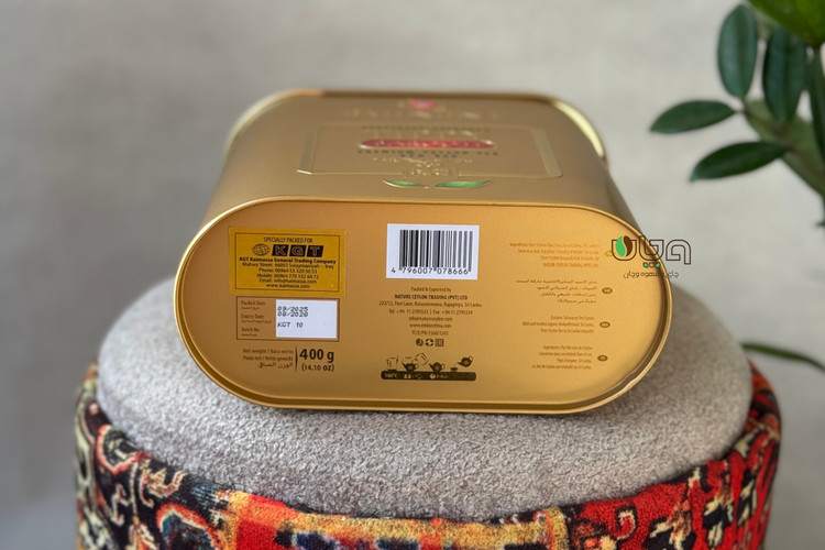 چای امیننت قوطی فلزی طلایی 400 گرمی مزه ملایم خوشرنگ و پرزر