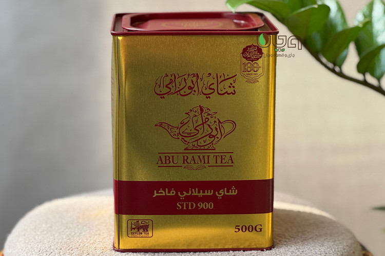 چای فاخر ابورامی قوطی فلزی 500 گرمی تلخ و گس باکیفیت و زردار کادویی